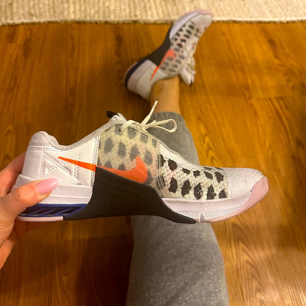 Nike Metcon Polka White Yellow Strike Women’s Size 7.5 Sneakers